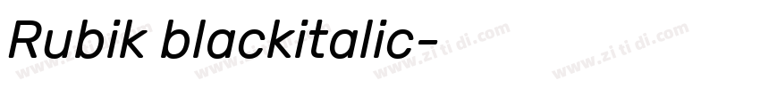 Rubik blackitalic字体转换
